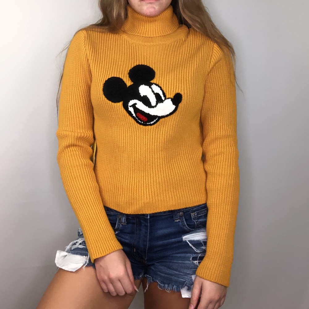 Disney X Forever21 Mustard Mickey Mouse Sweater